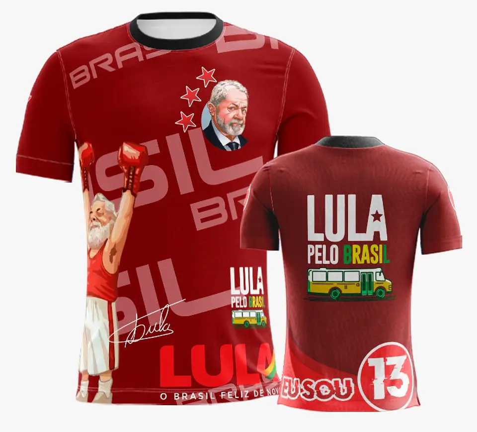 10 Artes Vetor Camisa Lula Eleições Política Sublimação Arquivos Corel Draw 10
