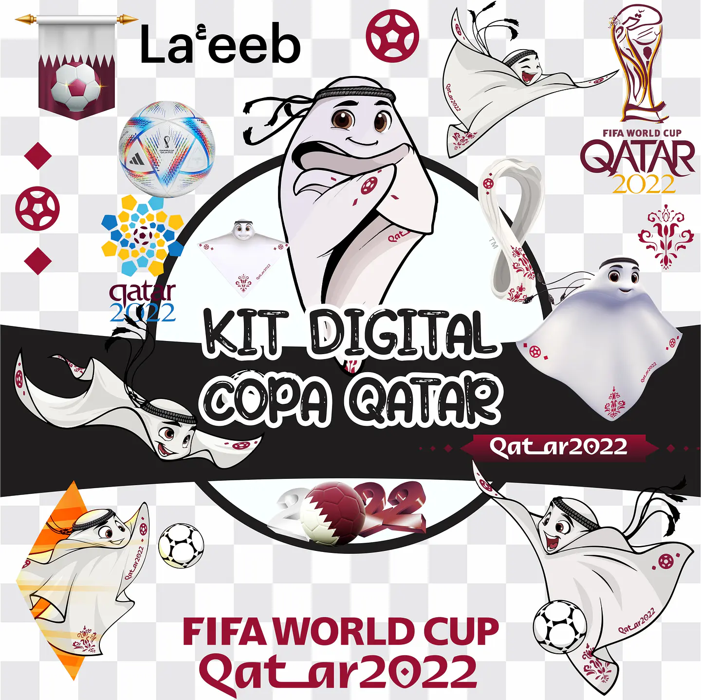 Kit Digital Qatar Copa 2022 sem fundo Arquivos Png  1
