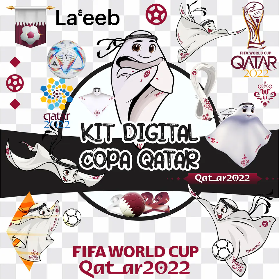 Kit Digital Qatar Copa 2022 sem fundo Arquivos Png  1