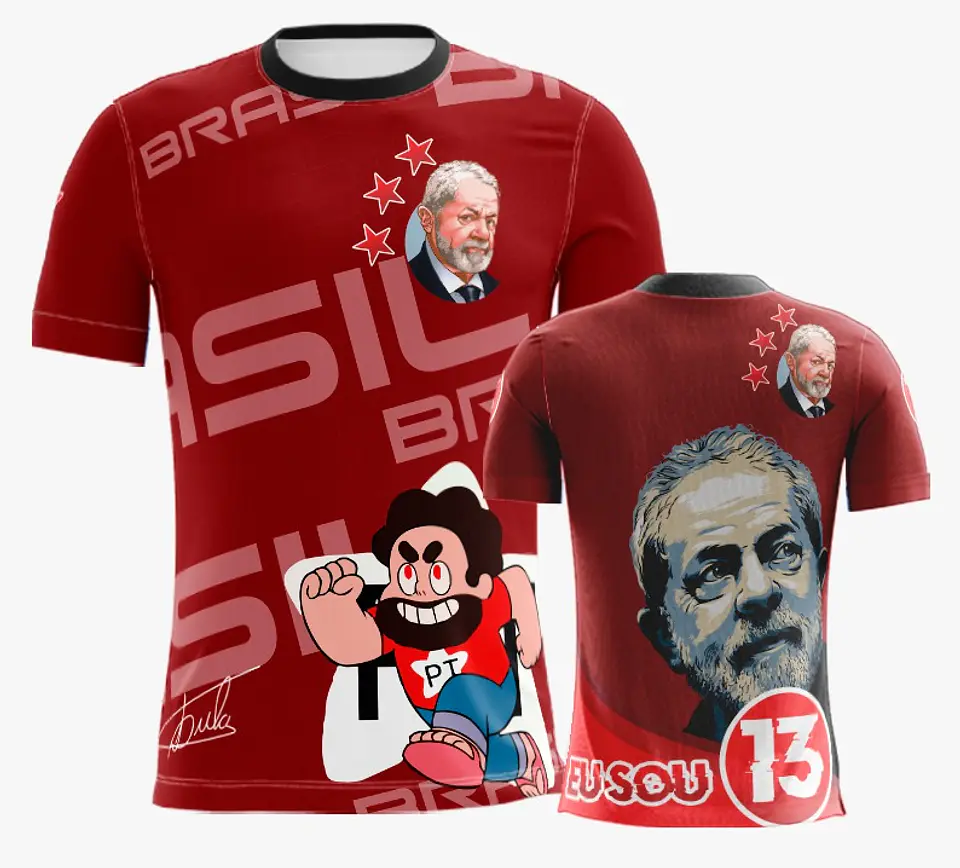 10 Artes Vetor Camisa Lula Eleições Política Sublimação Arquivos Corel Draw 11