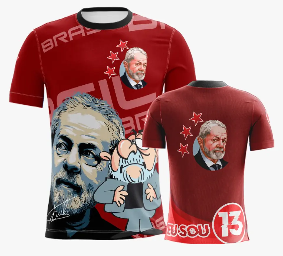 10 Artes Vetor Camisa Lula Eleições Política Sublimação Arquivos Corel Draw 12