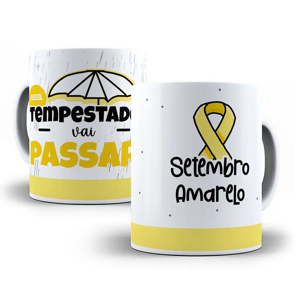 25 Artes Caneca e Camisa Setembro Amarelo Flork e Outros  Arquivos Sublimação Png 3