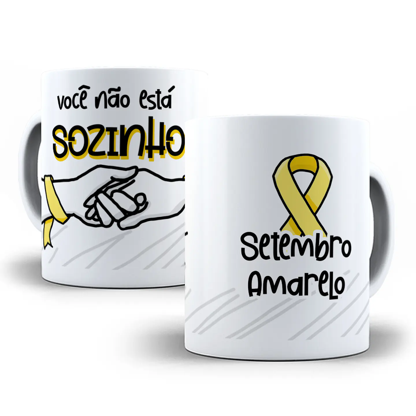 25 Artes Caneca e Camisa Setembro Amarelo Flork e Outros  Arquivos Sublimação Png 4