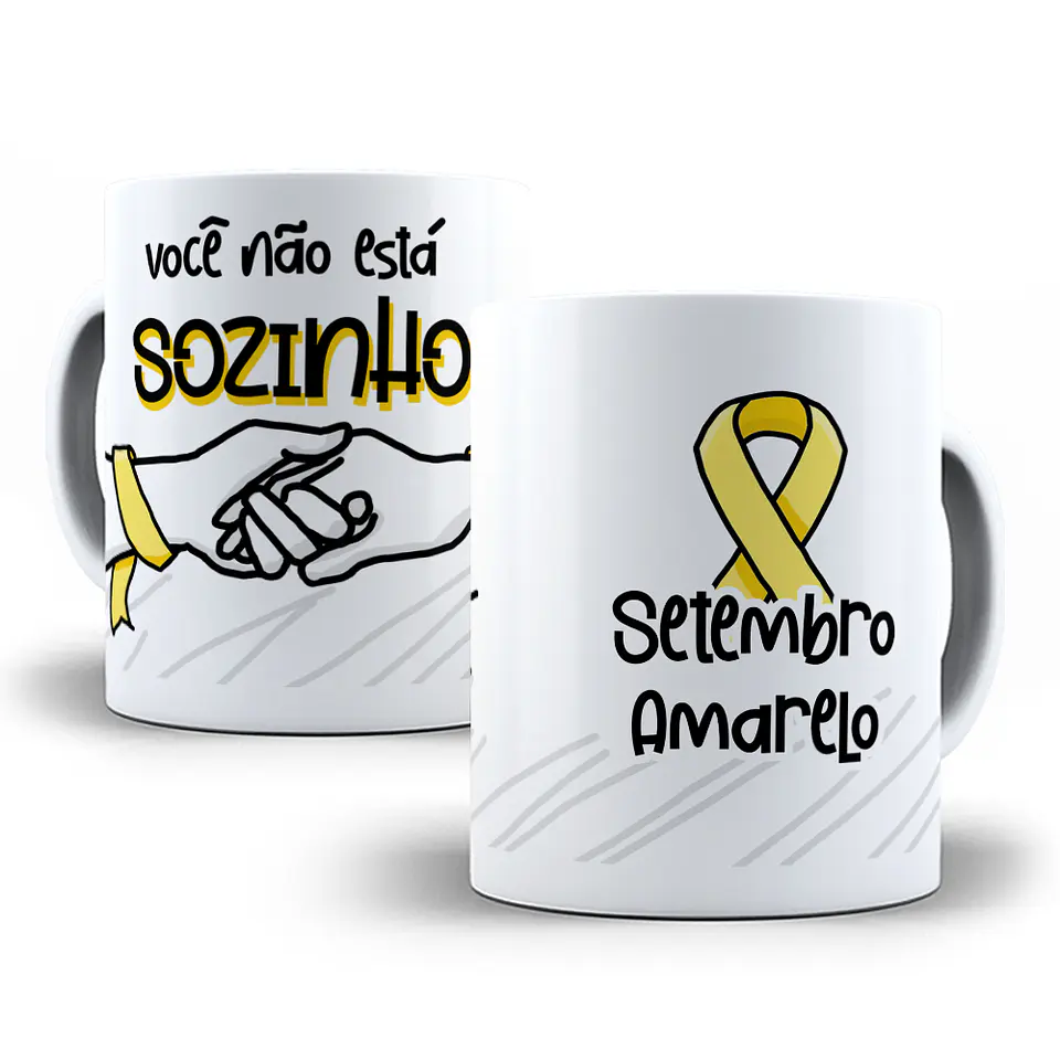 25 Artes Caneca e Camisa Setembro Amarelo Flork e Outros  Arquivos Sublimação Png 4