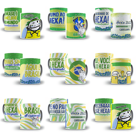 9 Artes Caneca Brasil Copa 2022 em Jpg