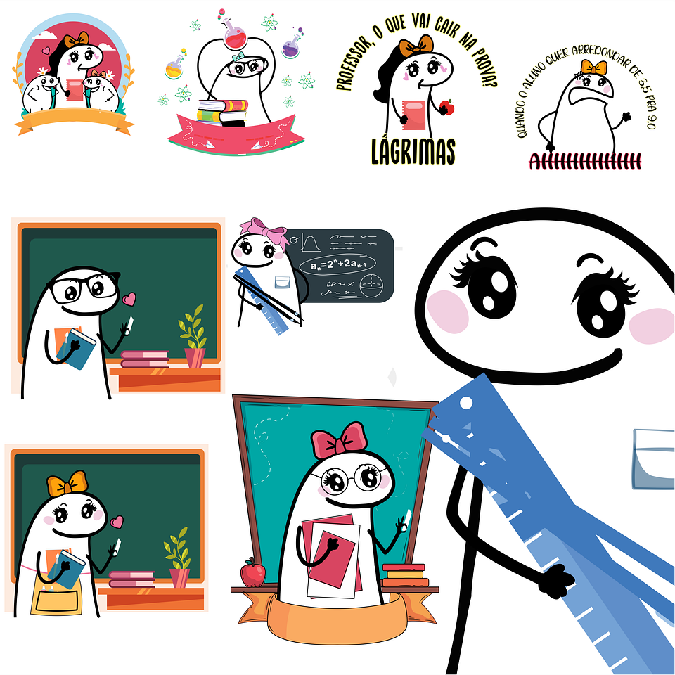 Kit Digital Flork  Dia dos Professores sem fundo Lt23 Arquivos Png  2