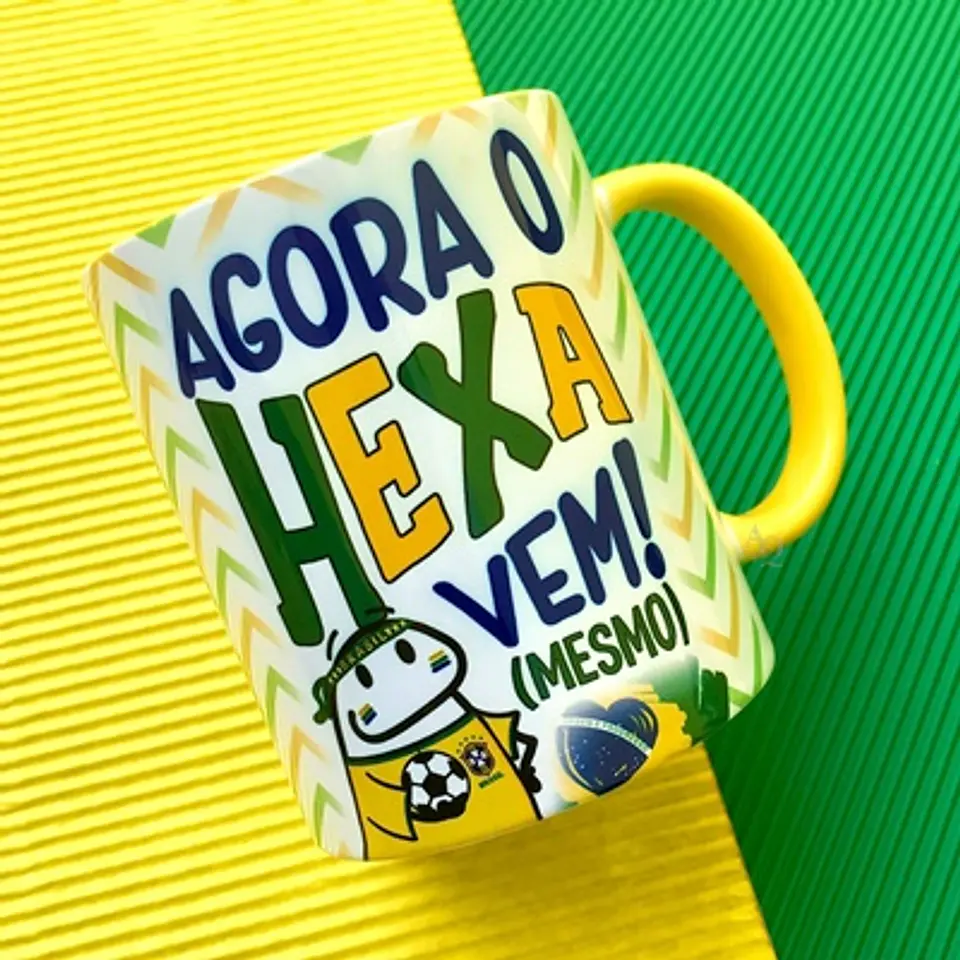 15 Arte Caneca Flork Brasil Torcedor Copa 2022 Arquivos Pdf Editável 3