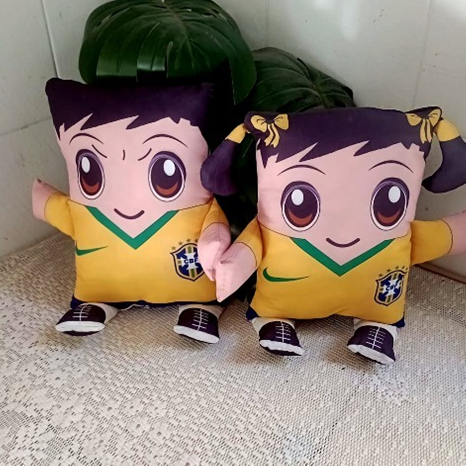 3 Artes Naninhas Almofadas Brasil Copa 2022 Editáveis Corel Draw + Png 1