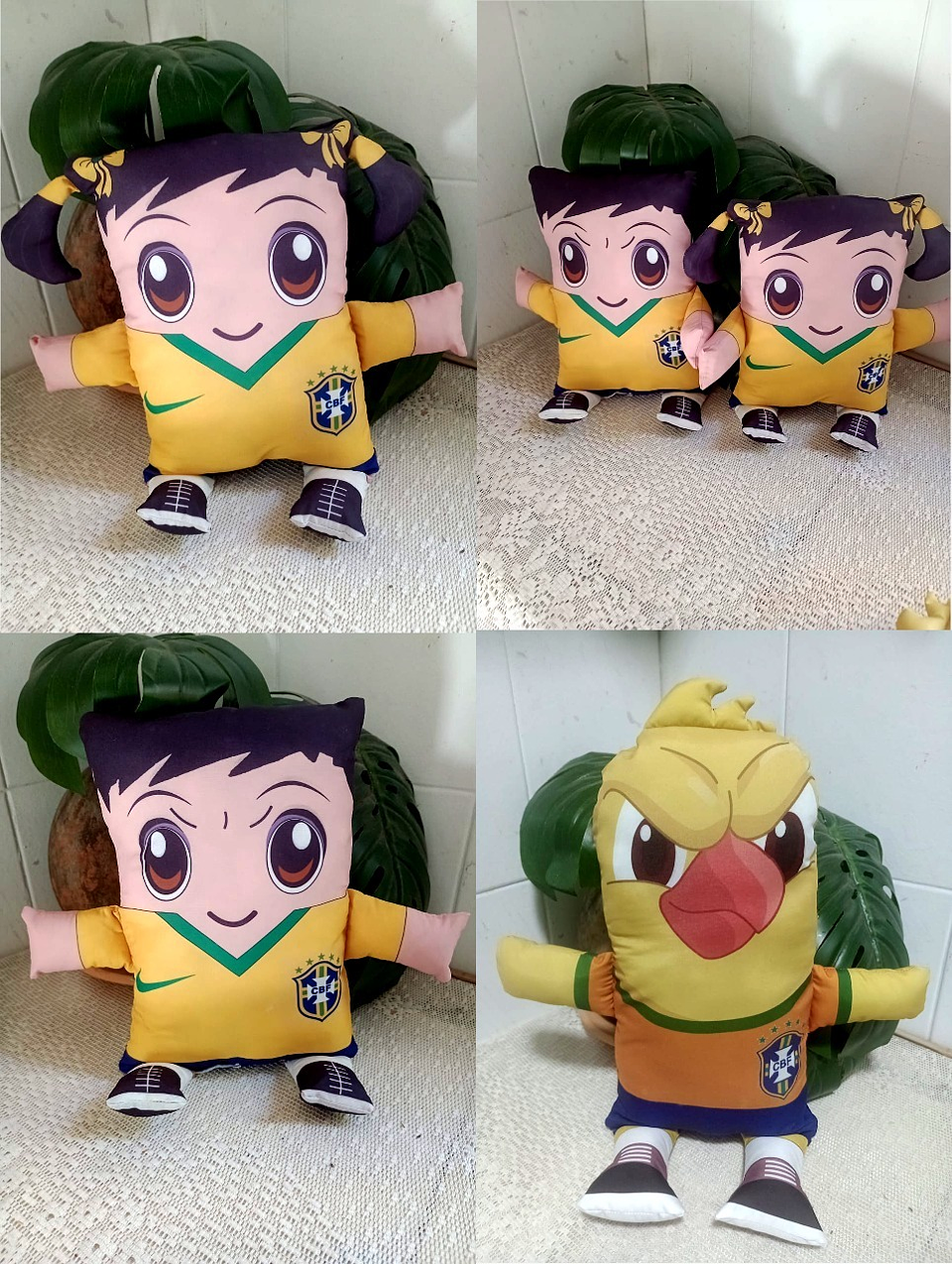 3 Artes Naninhas Almofadas Brasil Copa 2022 Editáveis Corel Draw + Png 2