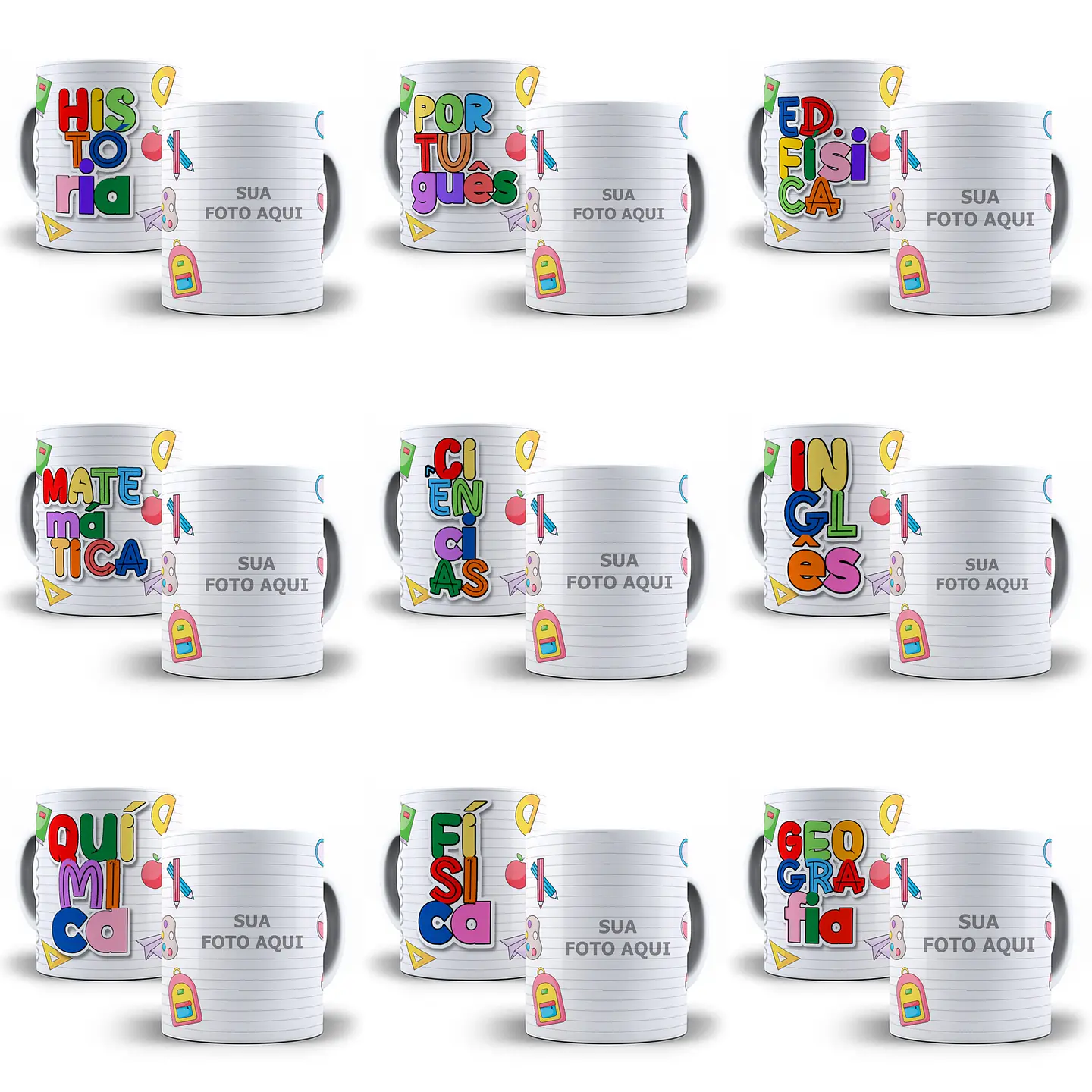 10 Artes Caneca Professores Matérias Aniversário Arquivos Jpg 1