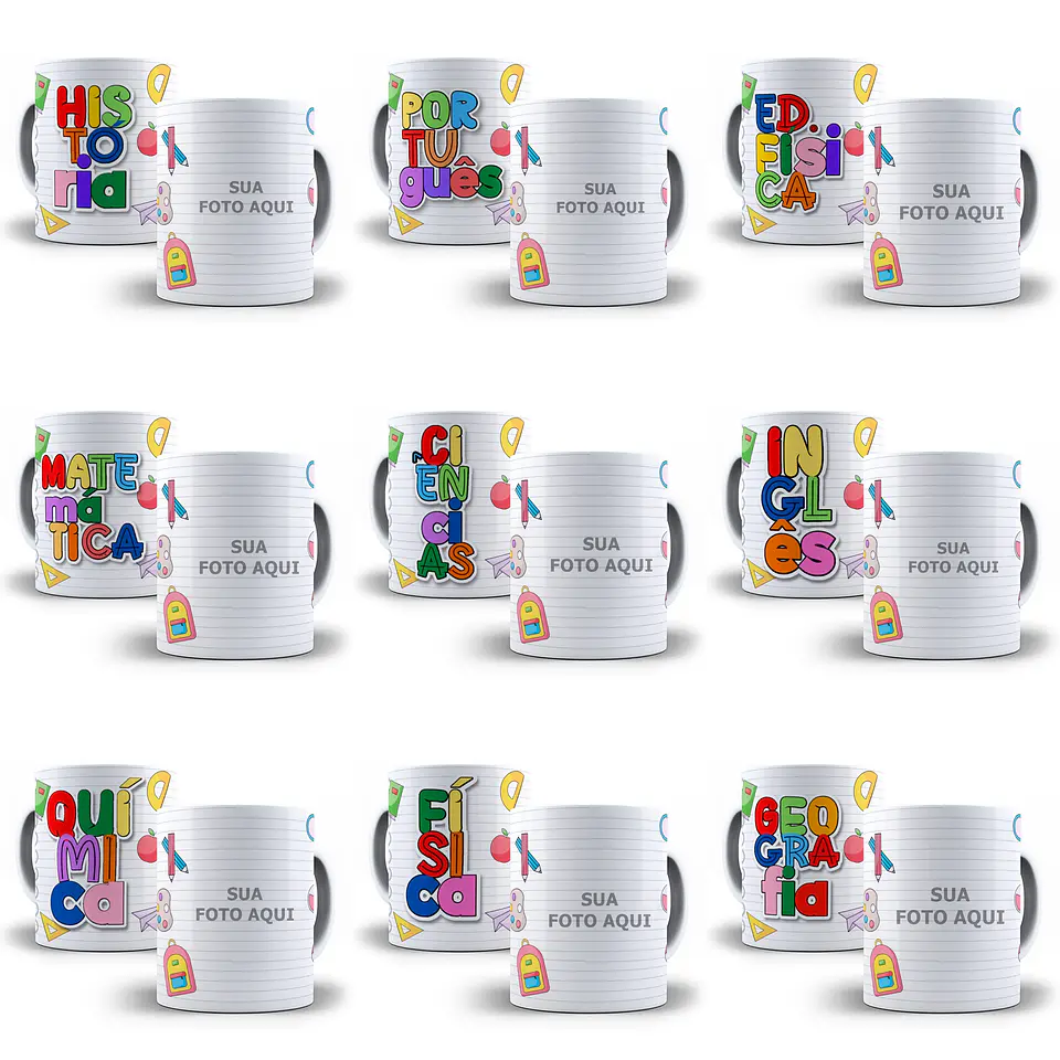 10 Artes Caneca Professores Matérias Aniversário Arquivos Jpg 1
