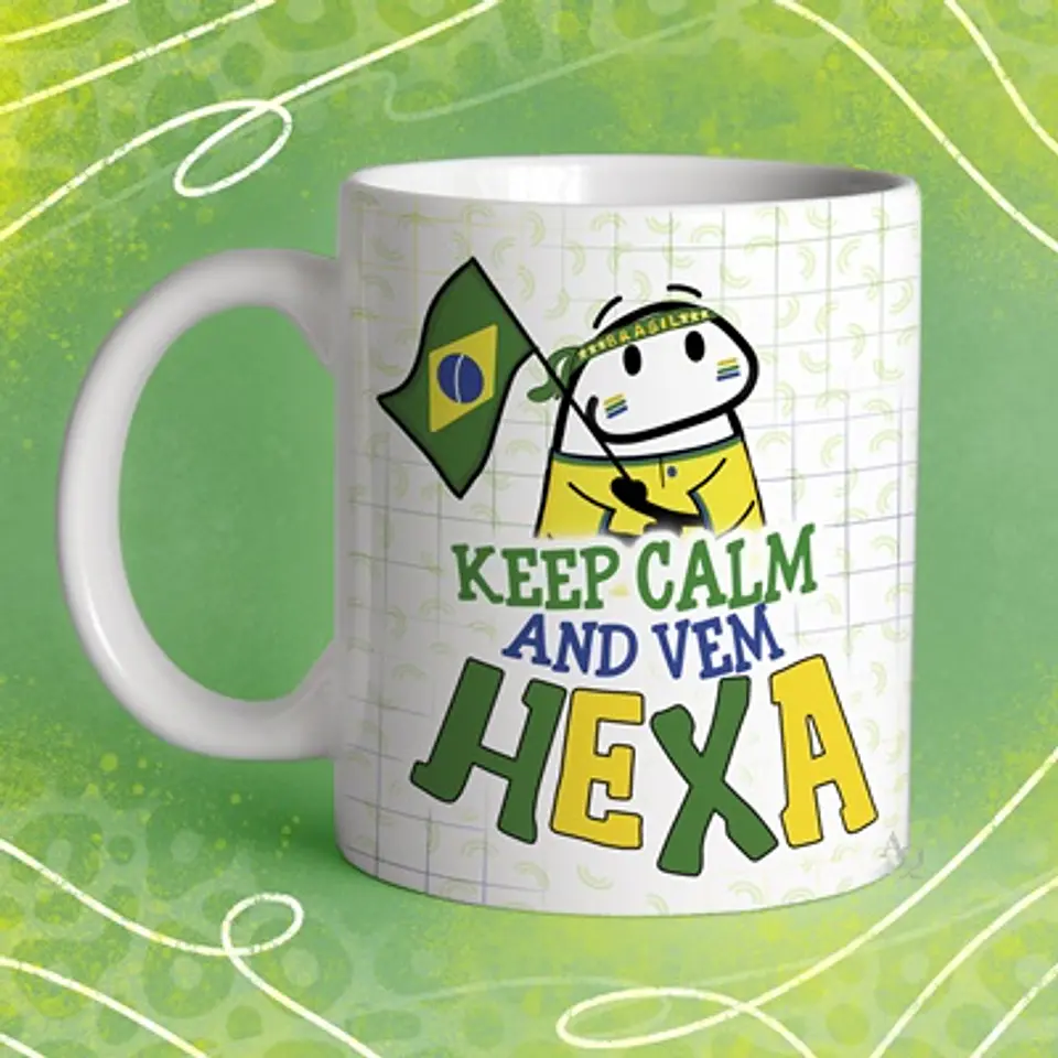 15 Arte Caneca Flork Brasil Torcedor Copa 2022 Arquivos Pdf Editável 7