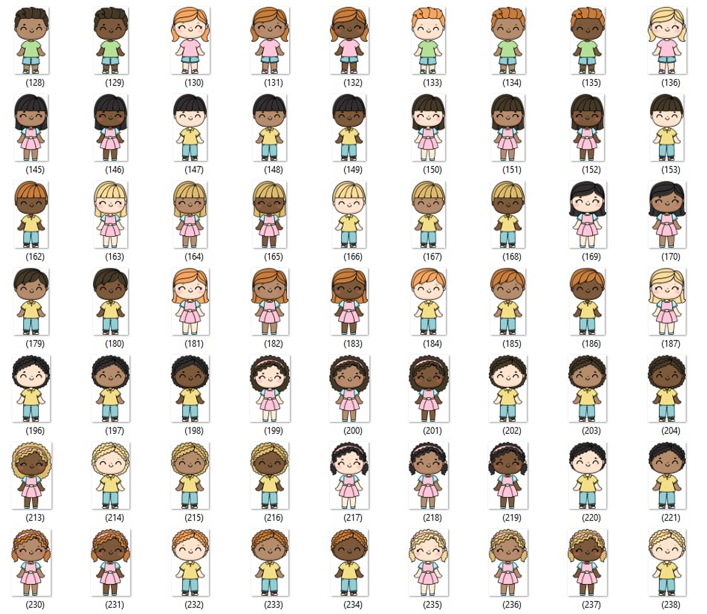 Kit Digital Dia dos Crianças Sem Fundo Lt24 Arquivos Png 4