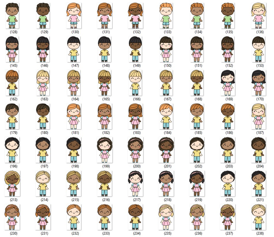 Kit Digital Dia dos Crianças Sem Fundo Lt24 Arquivos Png 4