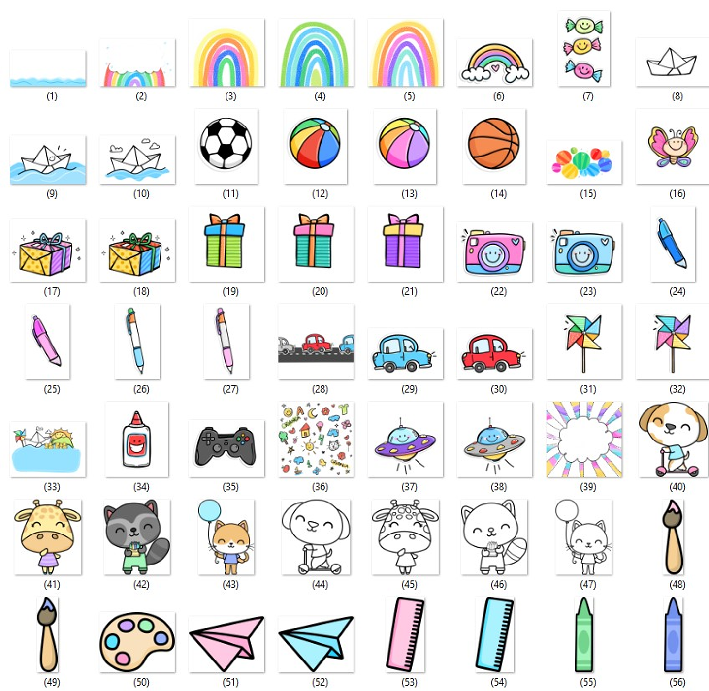 Kit Digital Dia dos Crianças Sem Fundo Lt24 Arquivos Png 5