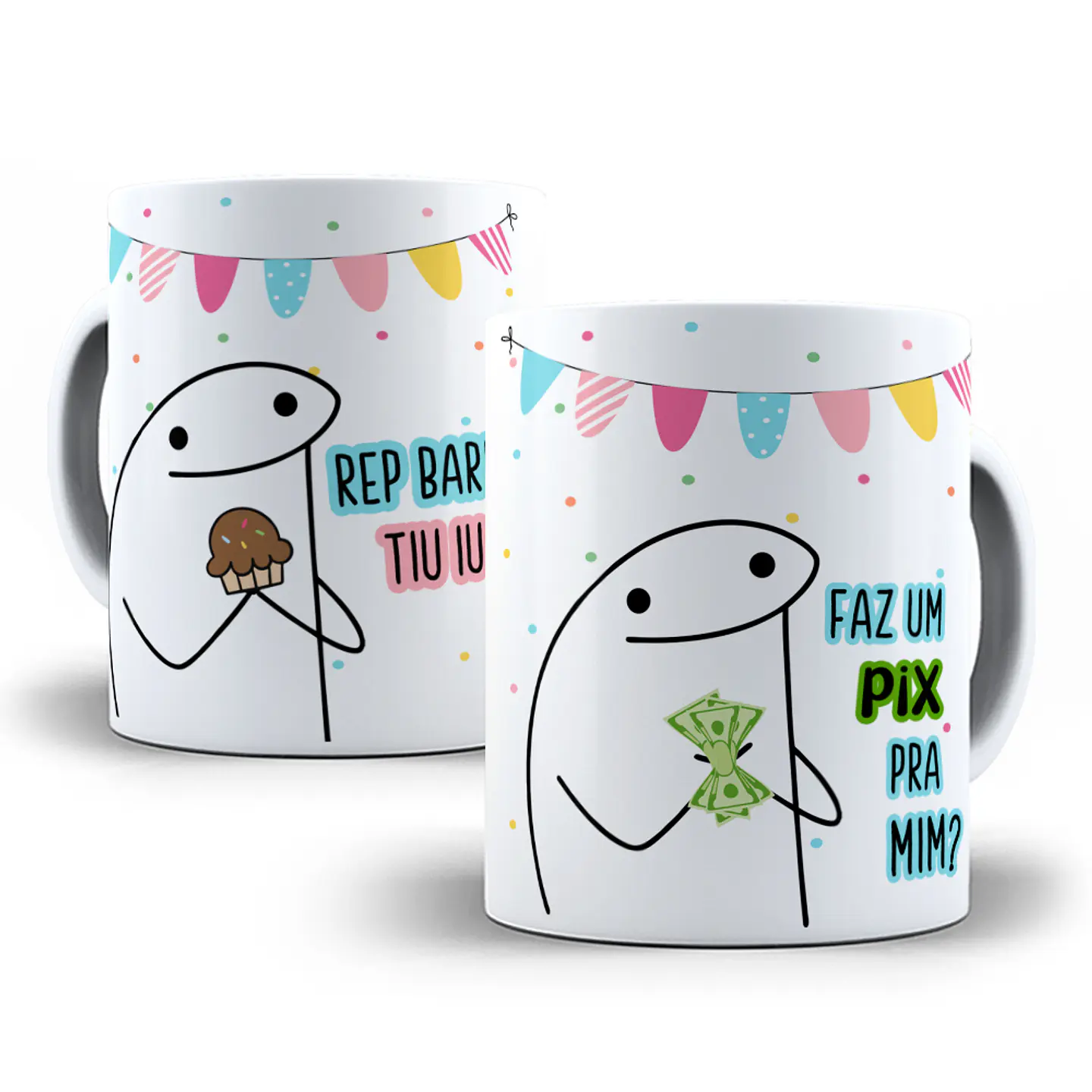 7 Artes Caneca Flork Aniversário Editável Photoshop + Png 4