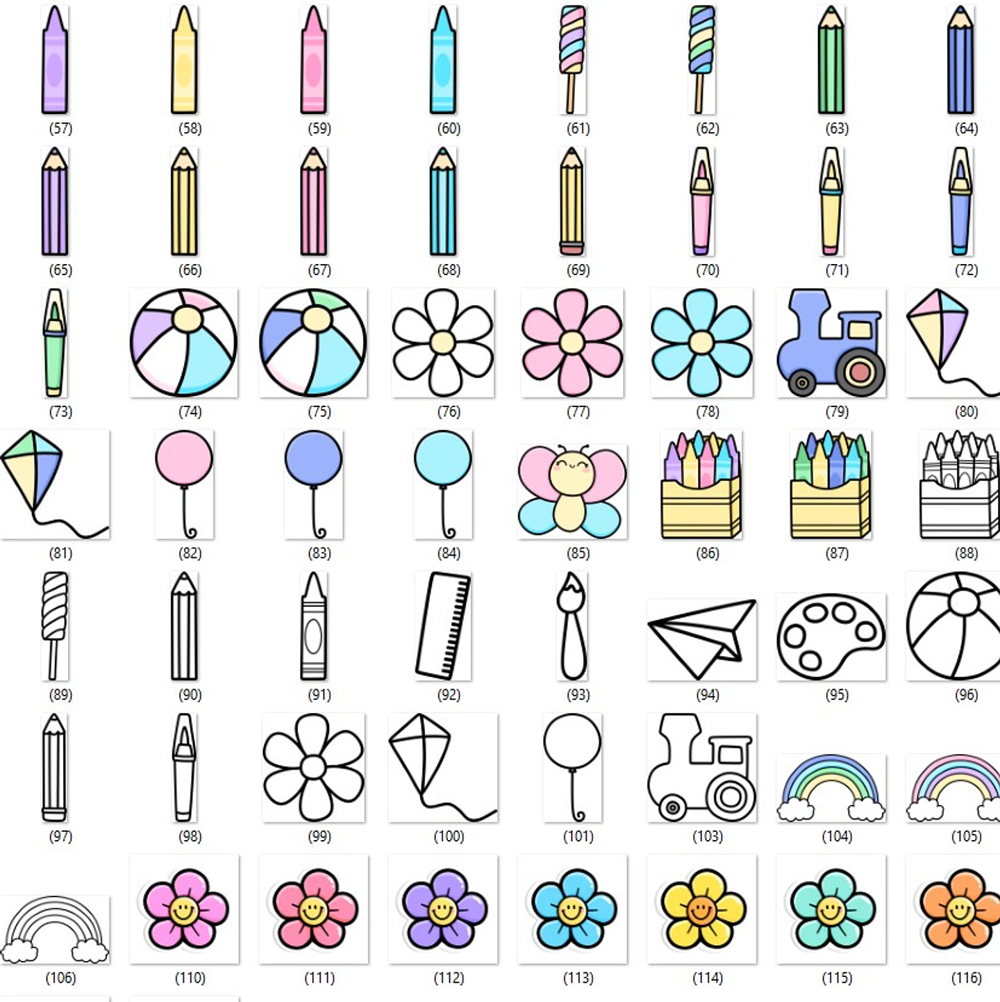 Kit Digital Dia dos Crianças Sem Fundo Lt24 Arquivos Png 6