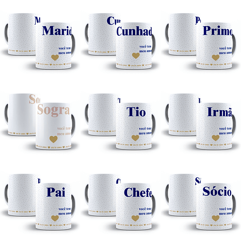 30 Artes Caneca Família Editável Corel Draw + Png