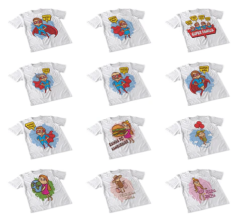 41 Artes Body Camisa Infantil Corel Draw + Png