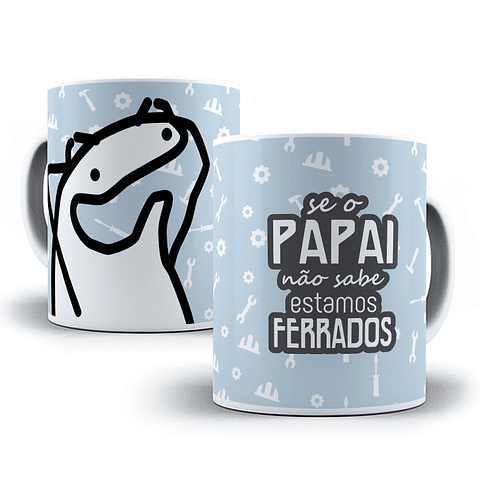 19 Artes Caneca Flork Dia dos Pais Editável Corel Draw + Png