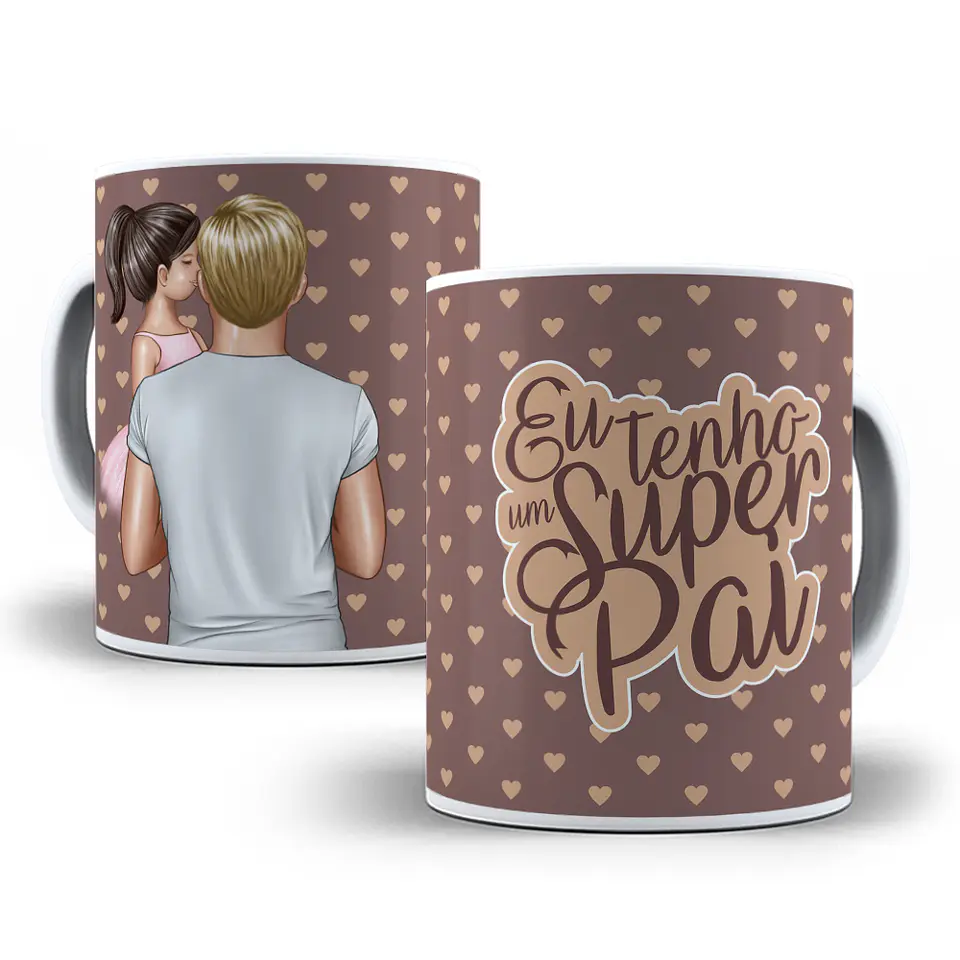 87 Artes Caneca Pai e Filho Editável Corel Draw + Png 6
