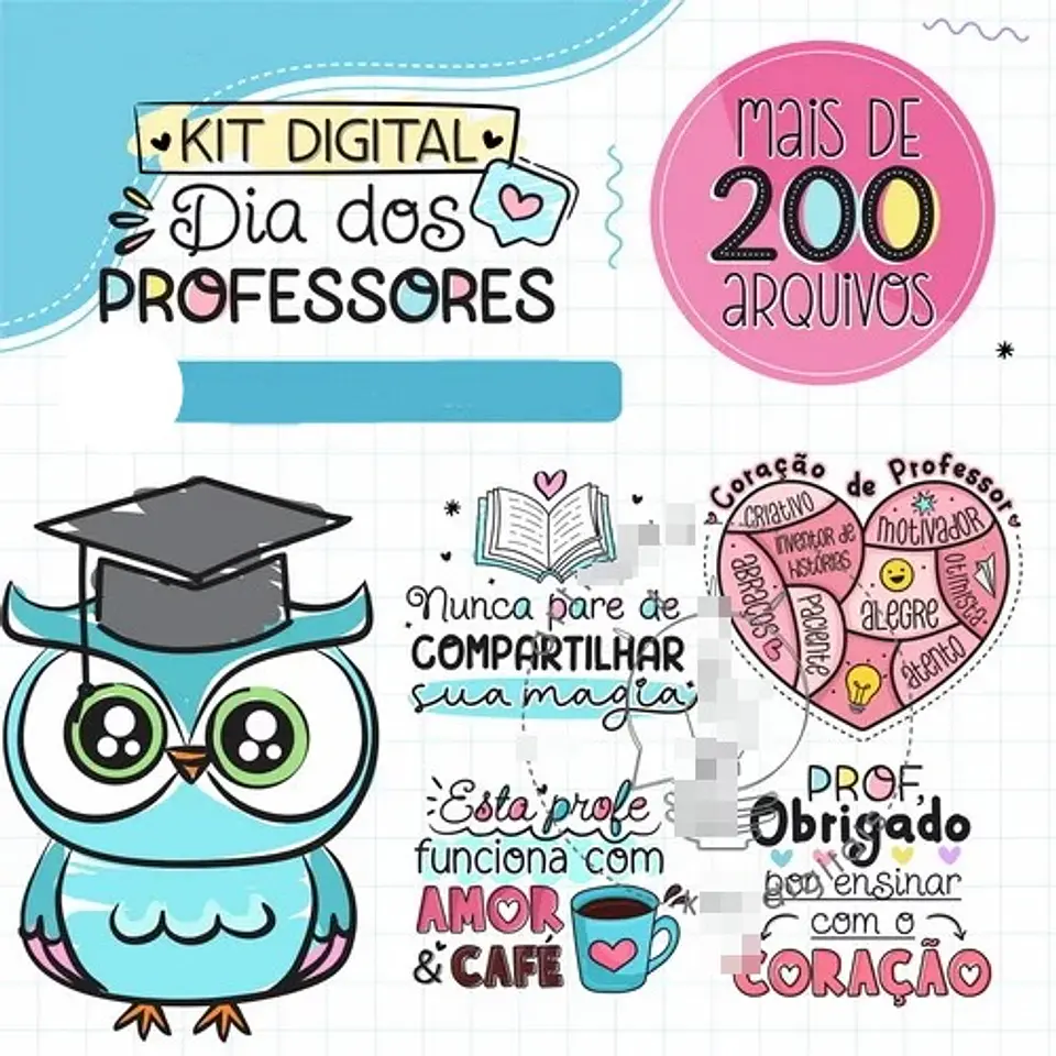 Kit Digital Dia dos Professores Lt21 Frases Artes Arquivos Png 1