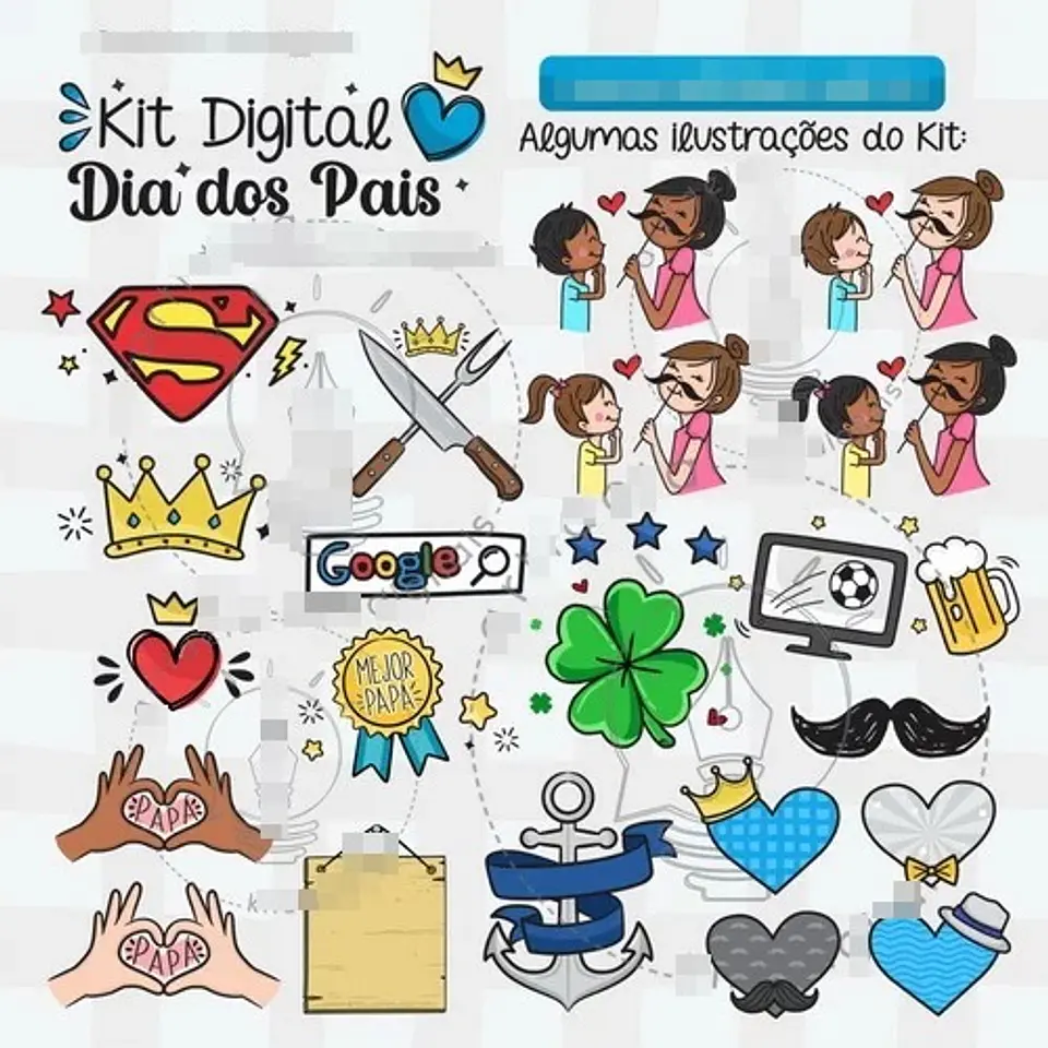Kit Digital Dia dos Pais Lt15 Frases Artes Arquivos Png 4