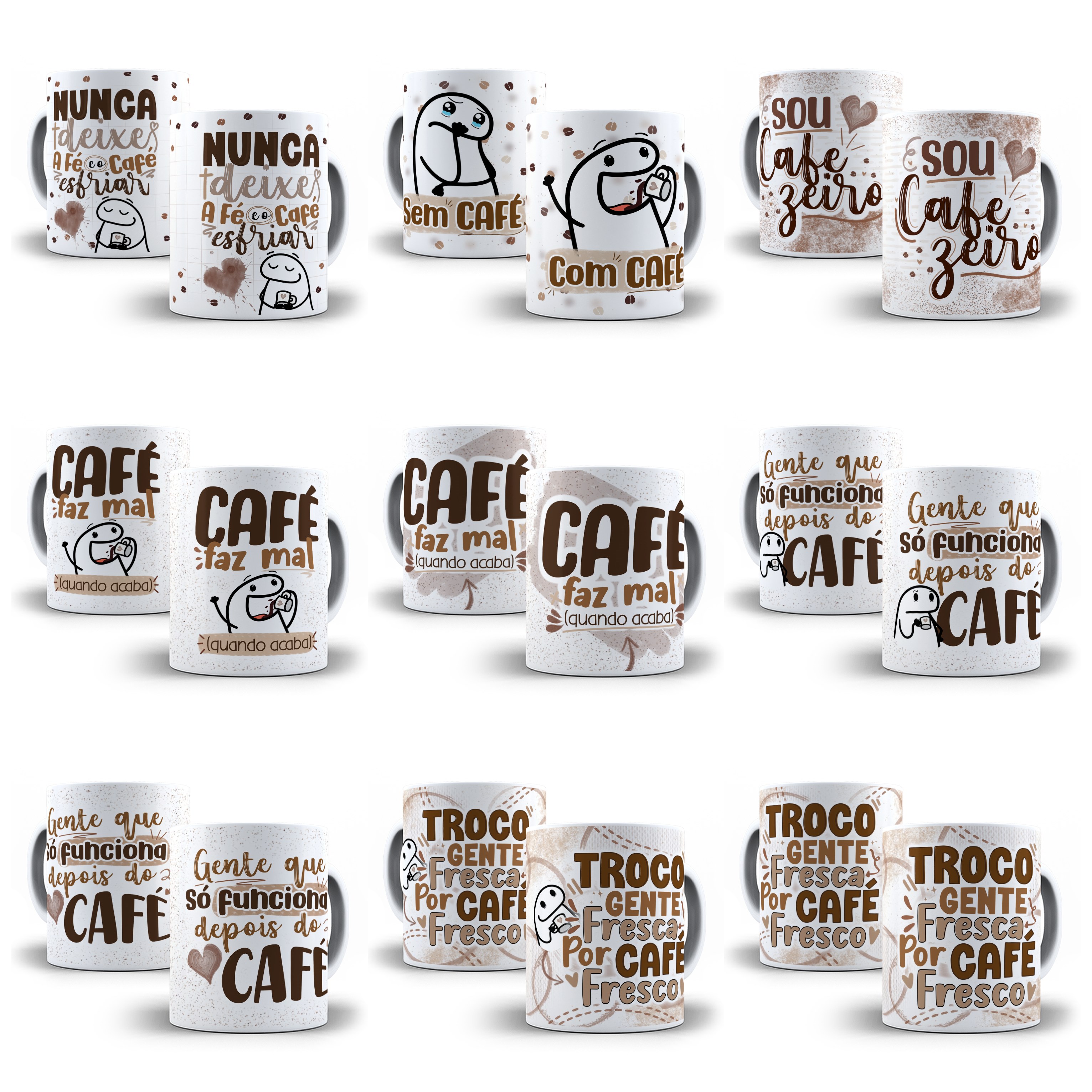 22 Artes Caneca Flork Café Pdf Editável + Png 2