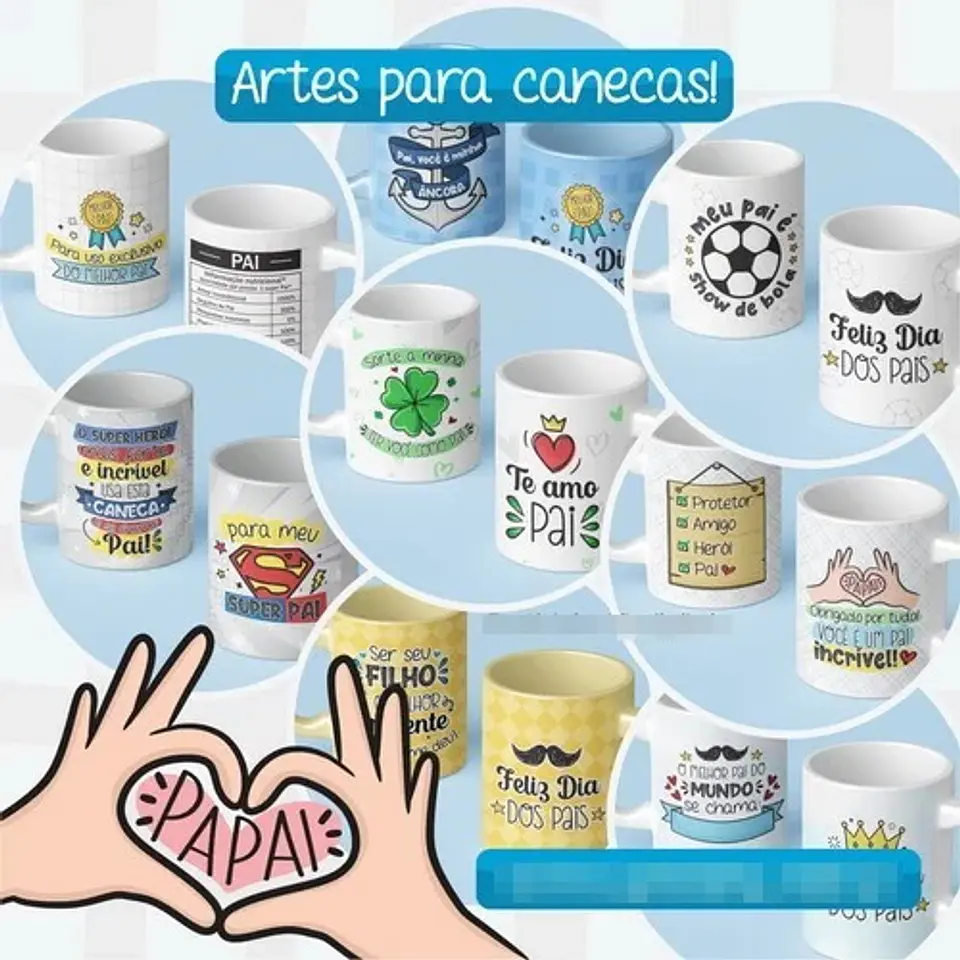 Kit Digital Dia dos Pais Lt15 Frases Artes Arquivos Png 5