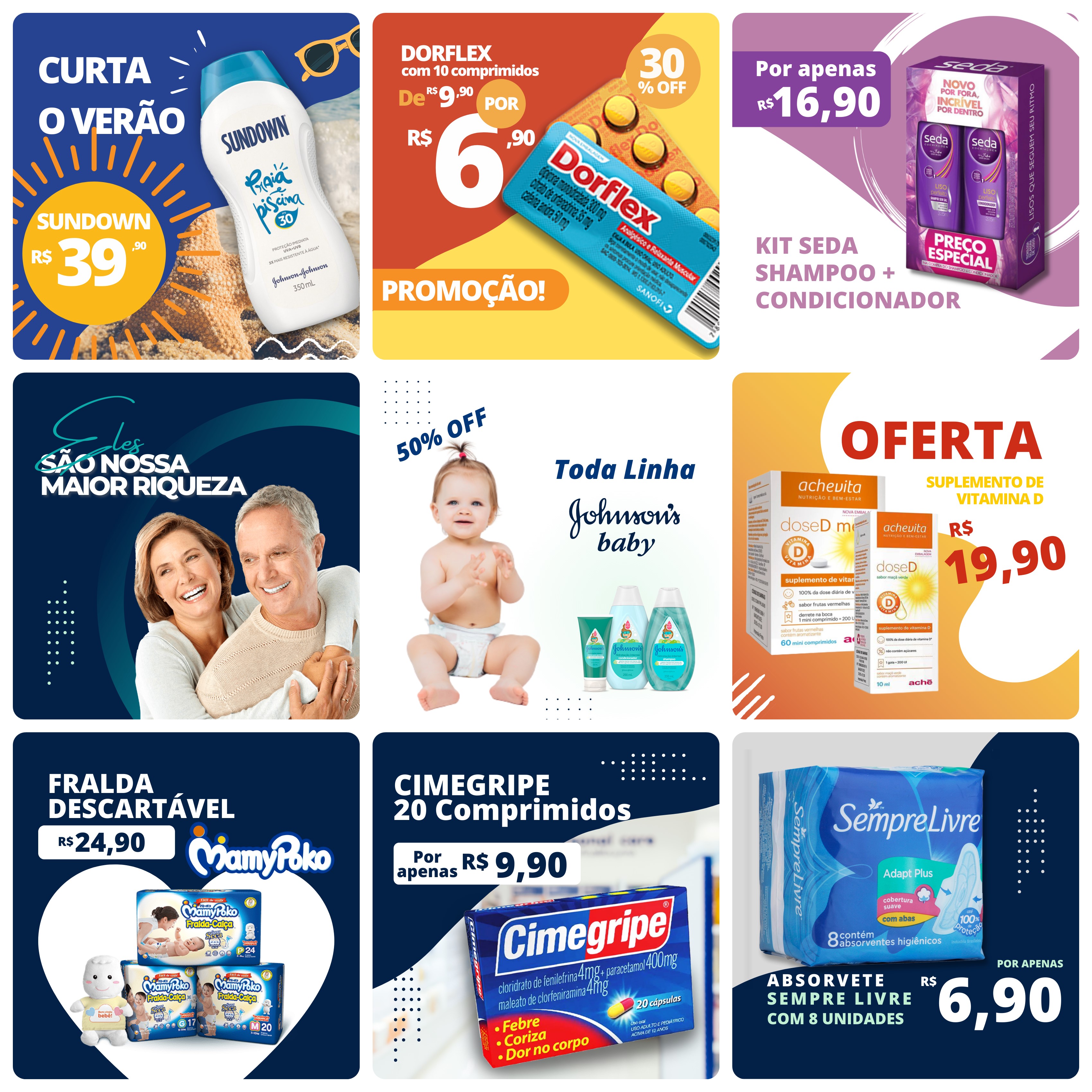 Pack Canva Farmácia Templates Editável 50 Artes + Bônus 4