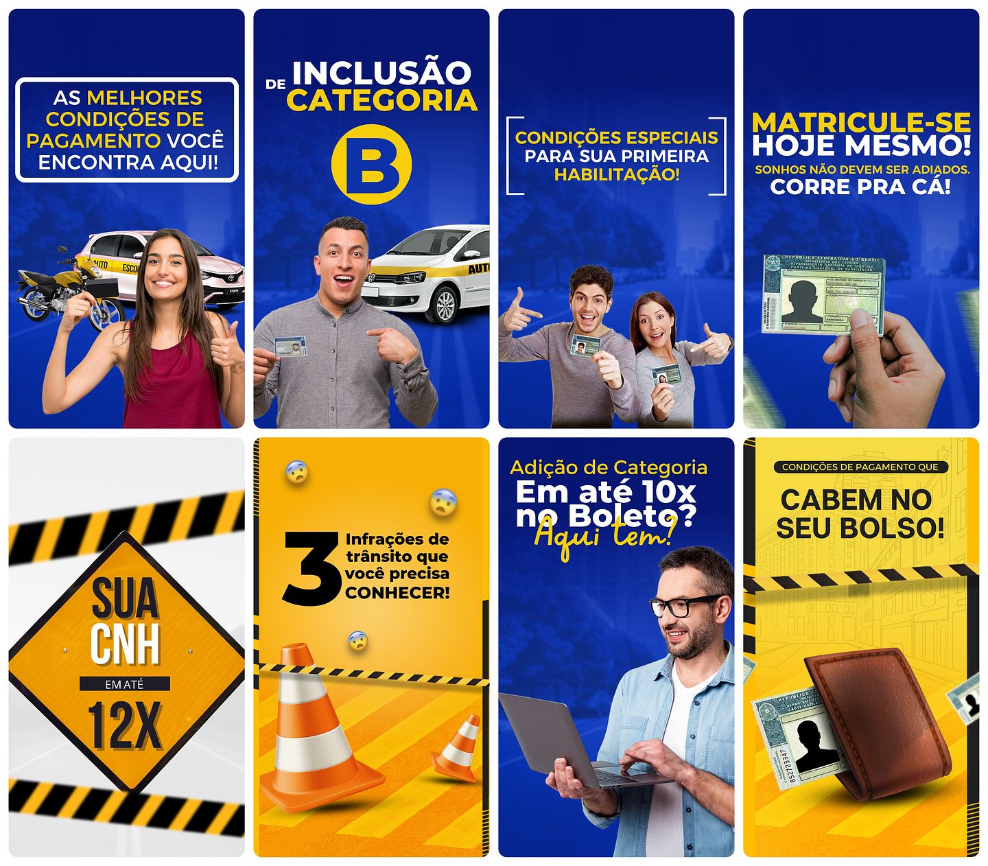 Pack Canva Auto Escola Templates Editável 27 Artes Storie + Bônus 3