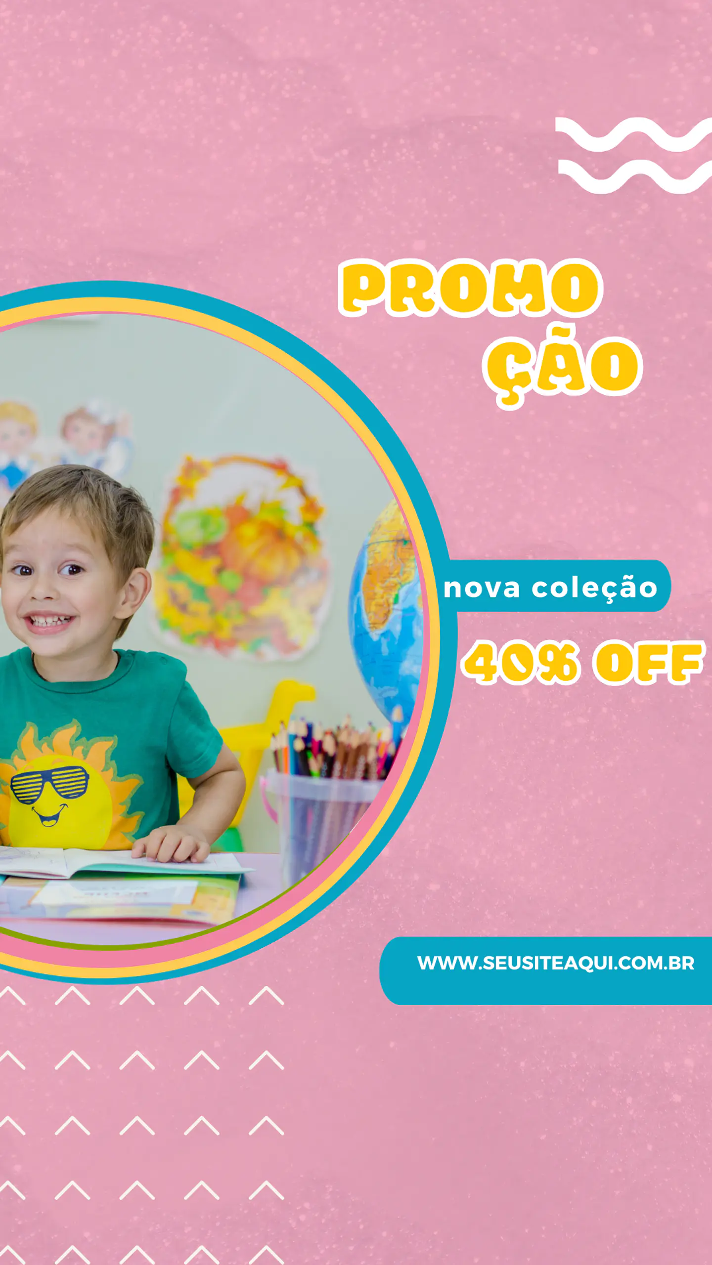 Pack Canva Loja de Roupa Infantil Kids Template Editável 30 Artes Animados Storie + Bônus 3