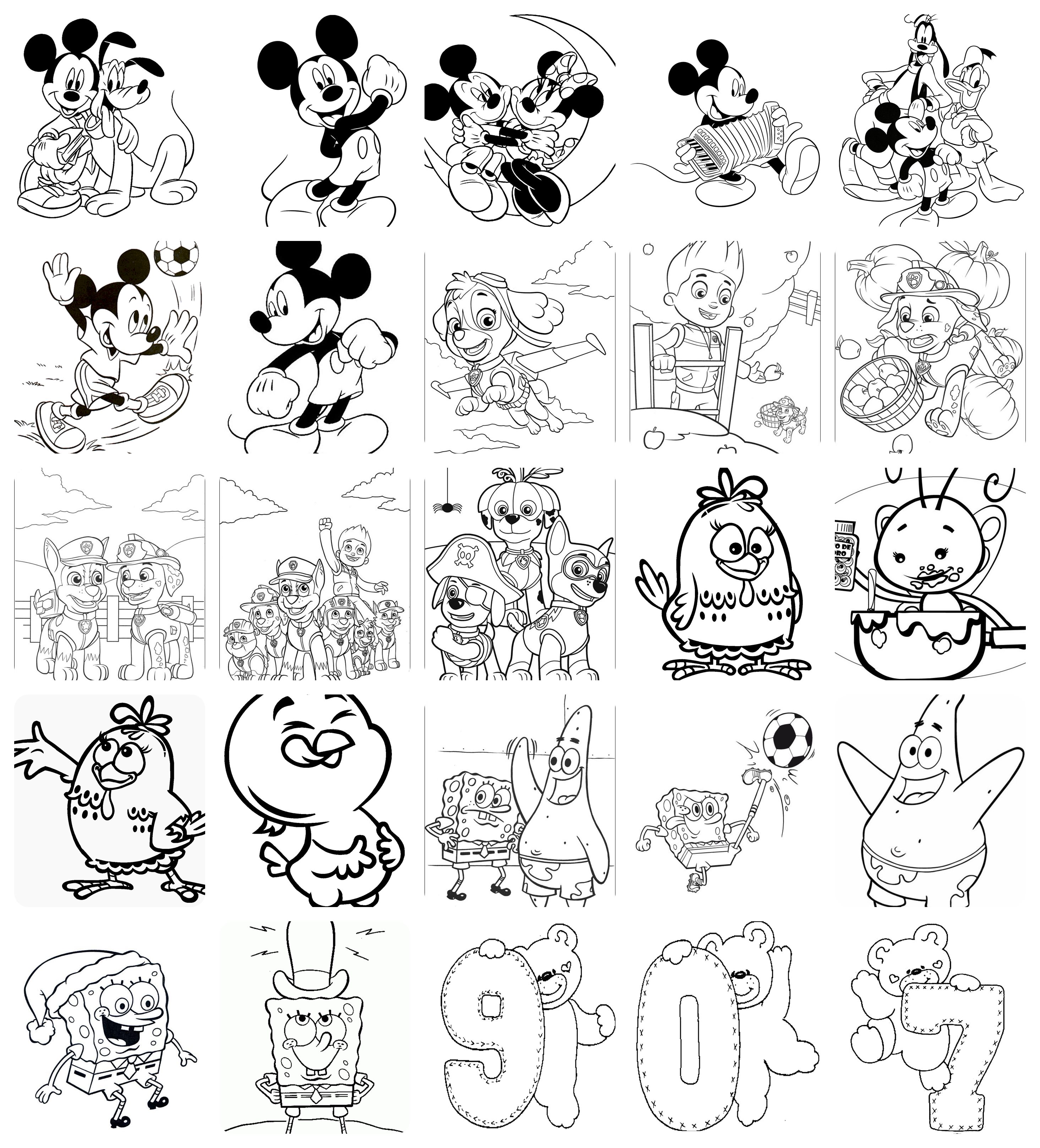 5.500 Desenhos Infantil para Colorir Pintar e Imprimir