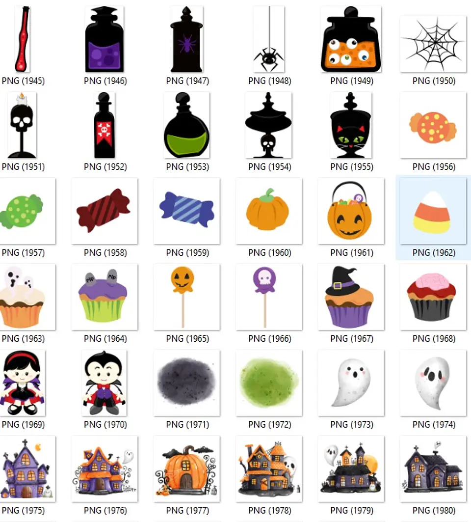 Kit Digital Halloween Dia das Bruxas Arquivos Png e Jpg 4