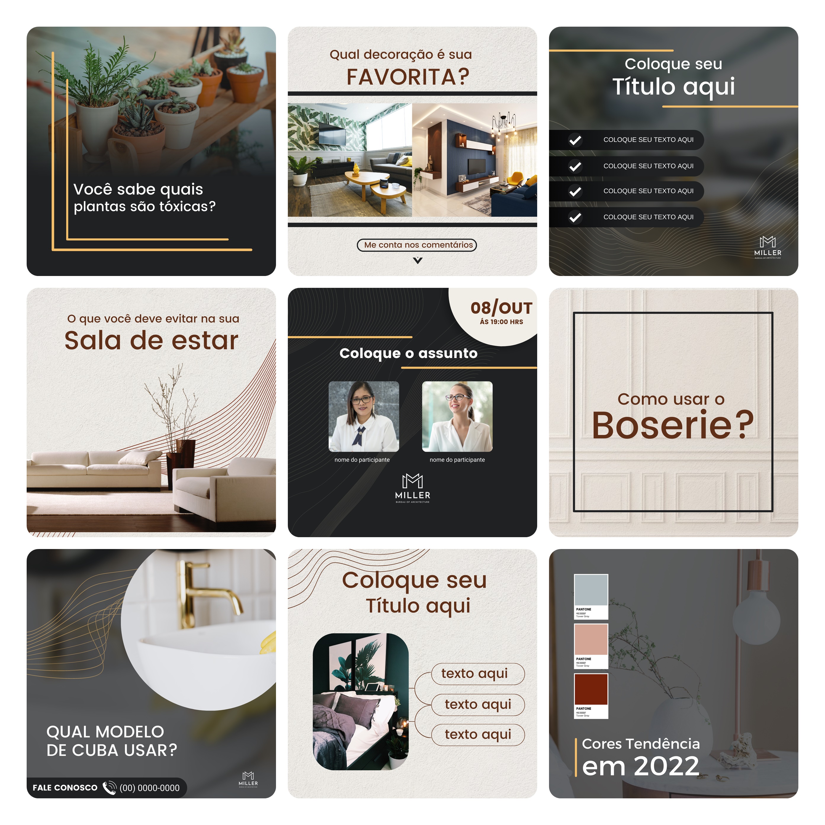 Pack Canva Arquitetos Template Editável 30 Artes + Bônus
