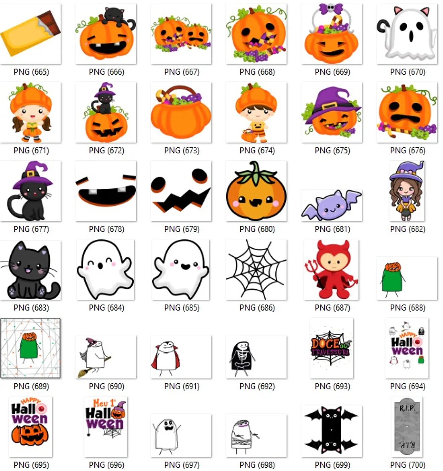 Kit Digital Halloween Dia das Bruxas Arquivos Png e Jpg 6