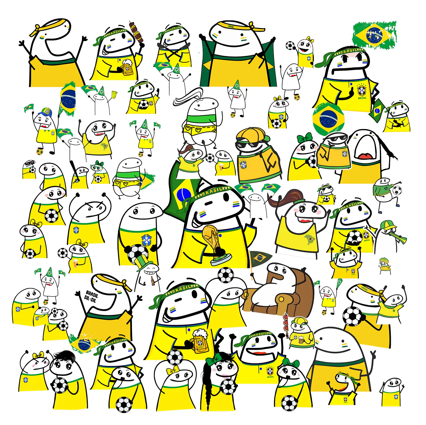 Kit Artes Canecas Flork Brasil Copa do Mundo 2022 Completo 4