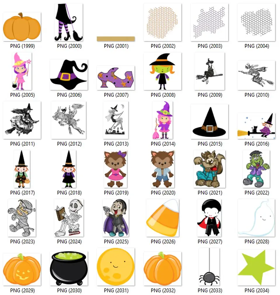 Kit Digital Halloween Dia das Bruxas Arquivos Png e Jpg 8