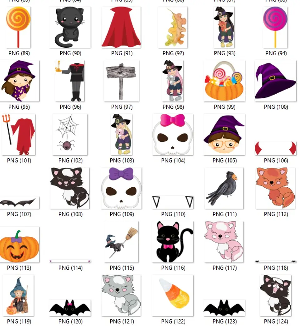 Kit Digital Halloween Dia das Bruxas Arquivos Png e Jpg 9