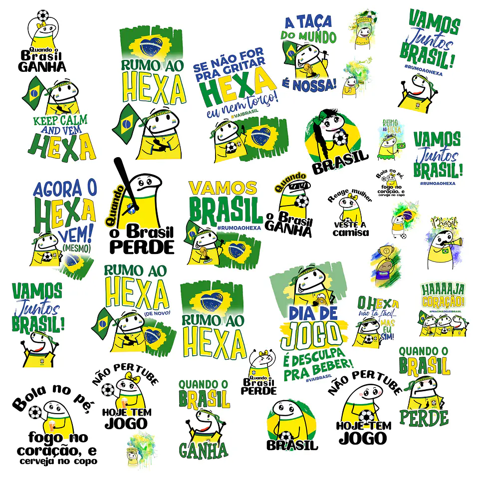 Kit Artes Canecas Flork Brasil Copa do Mundo 2022 Completo 6
