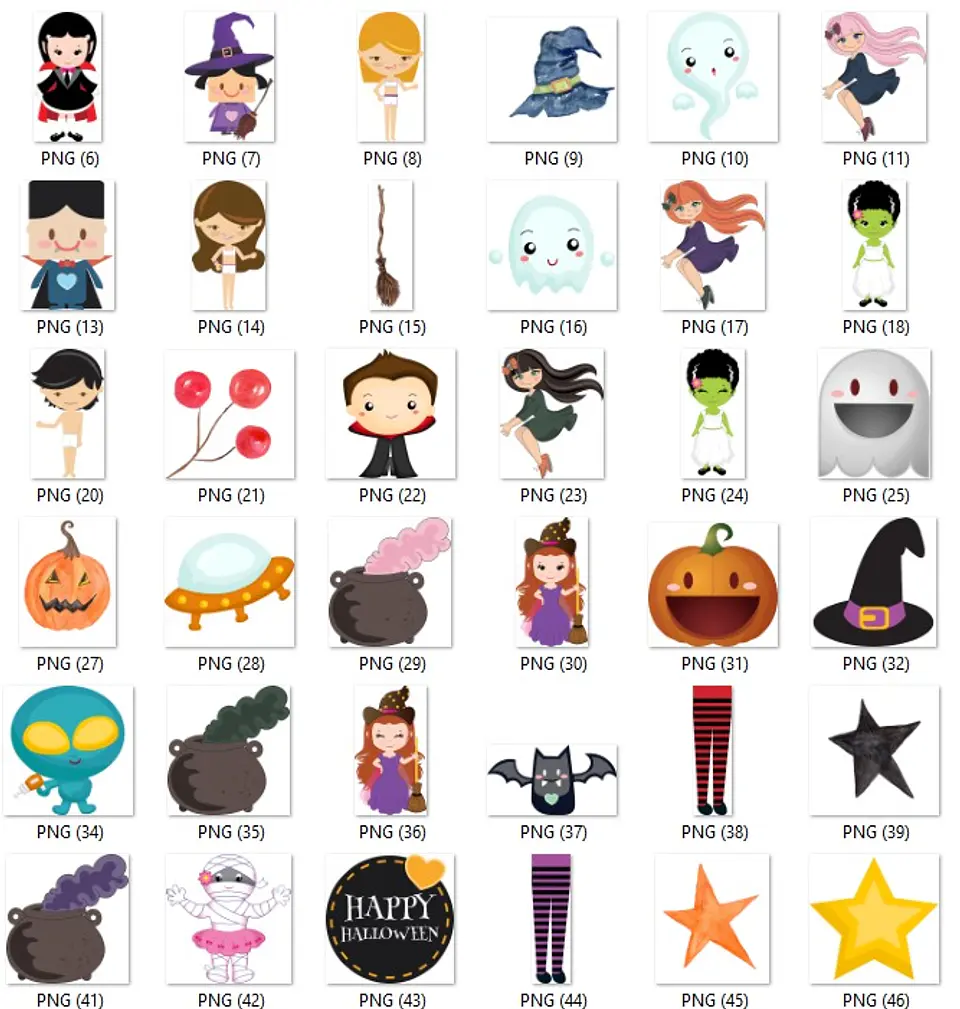 Kit Digital Halloween Dia das Bruxas Arquivos Png e Jpg 12