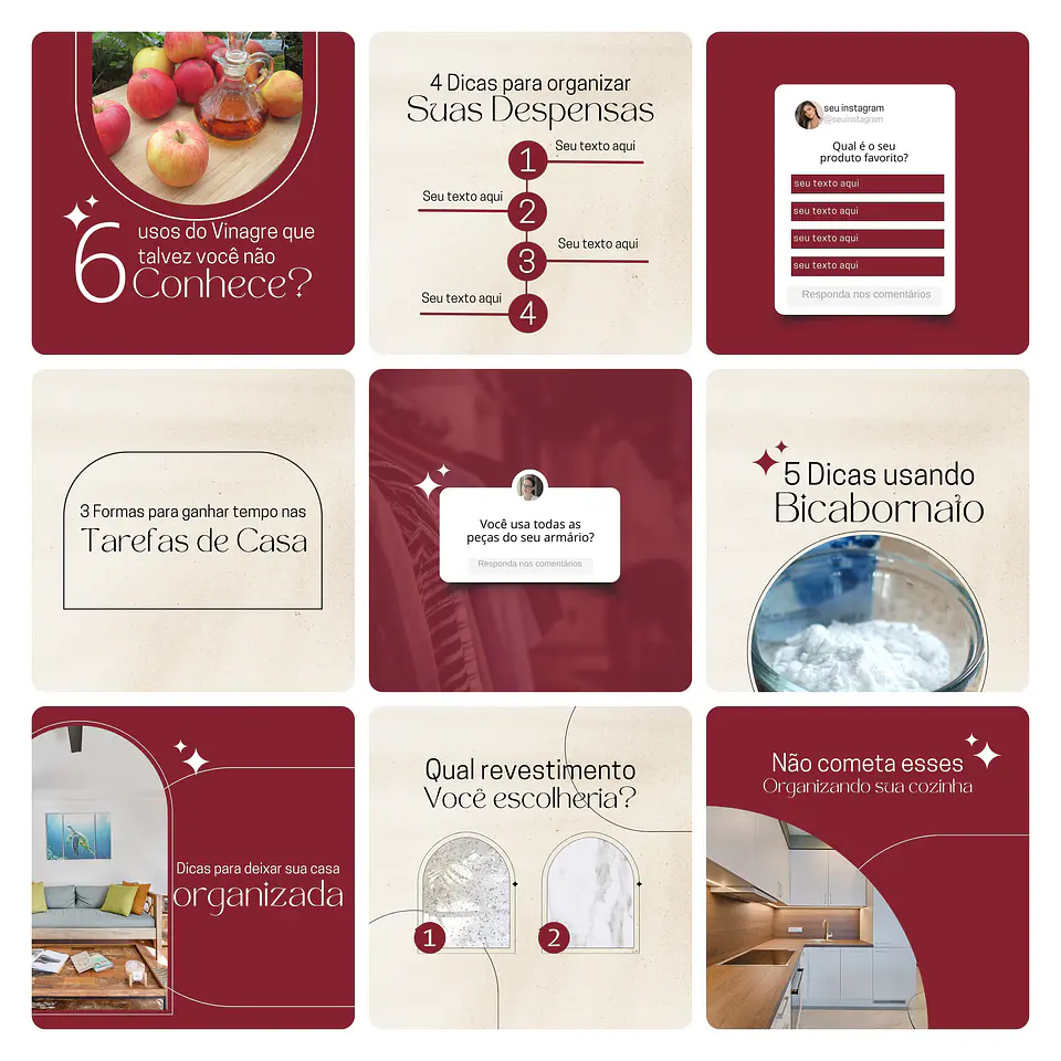 Pack Canva Personal Organizer Template Editável 30 Artes + Bônus 1