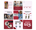 Pack Canva Loja de Roupas Femina Template Editável 40 Artes + Bônus