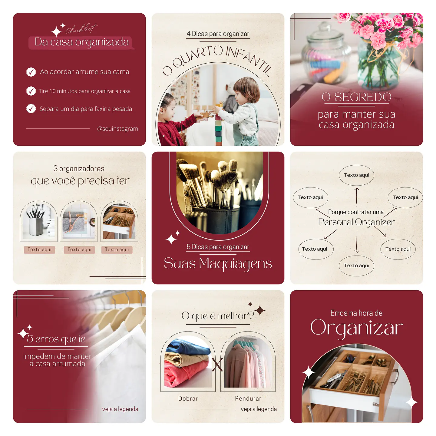Pack Canva Personal Organizer Template Editável 30 Artes + Bônus 3
