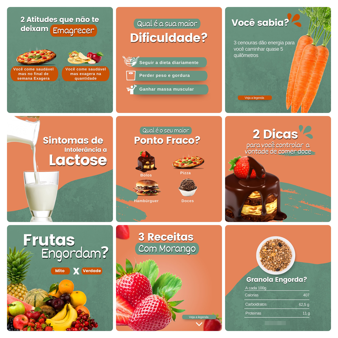 Pack Canva Nutricionista Template Editável 100 Artes + Bônus 3