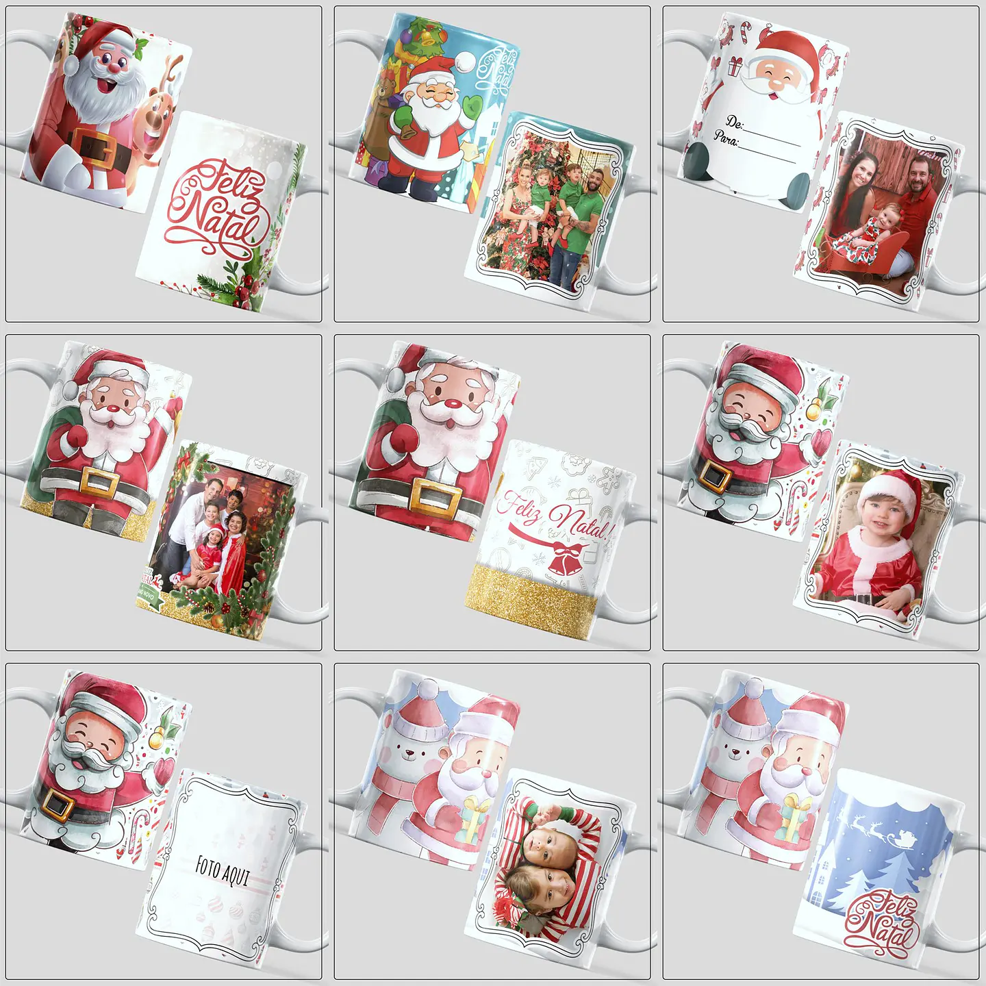 7 Artes Caneca Sublimação Natal em Jpg 1