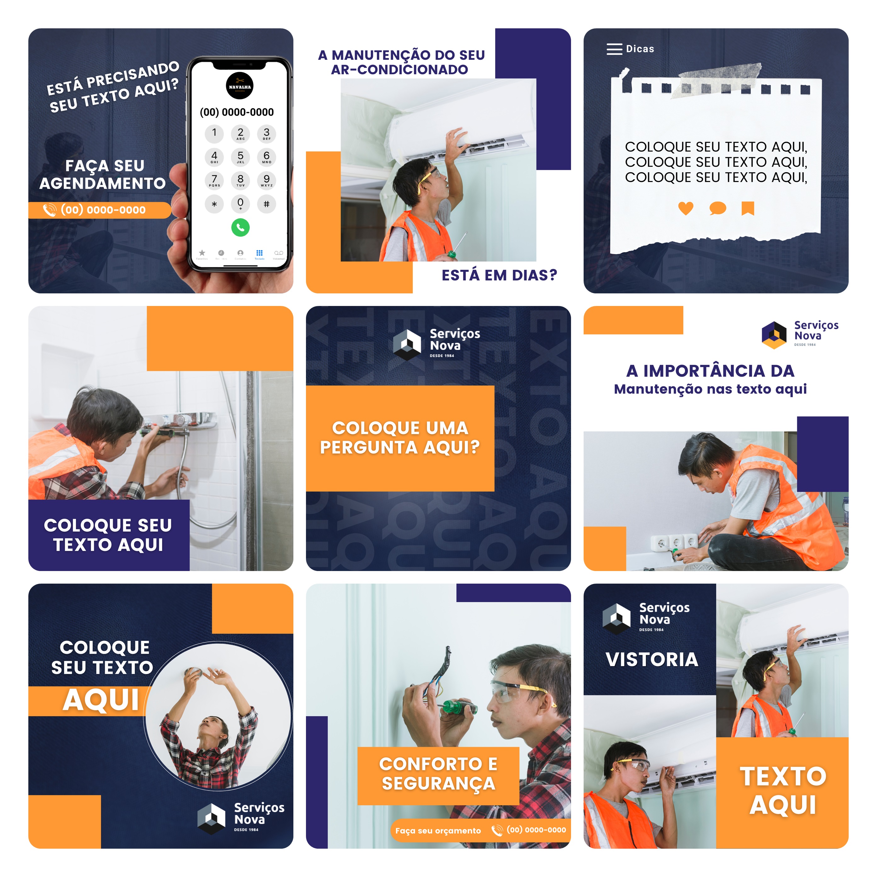 Pack Canva Serviços Gerais Template Editável 30 Artes + Bônus 2