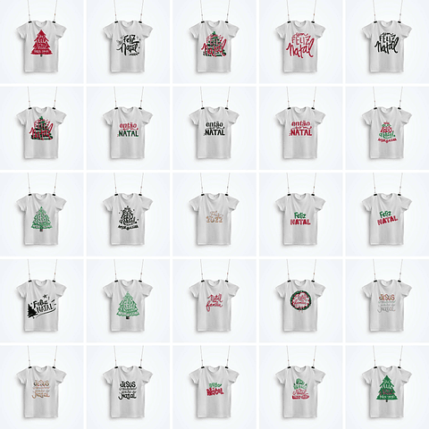 50 Artes Camisa Natal Sublimação em Png 