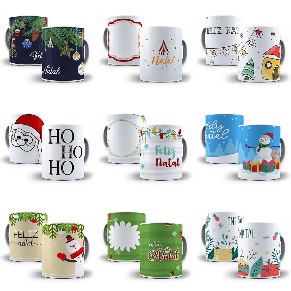 Artes para Caneca e Body Sublimação Natal  Corel Draw + Jpg  1