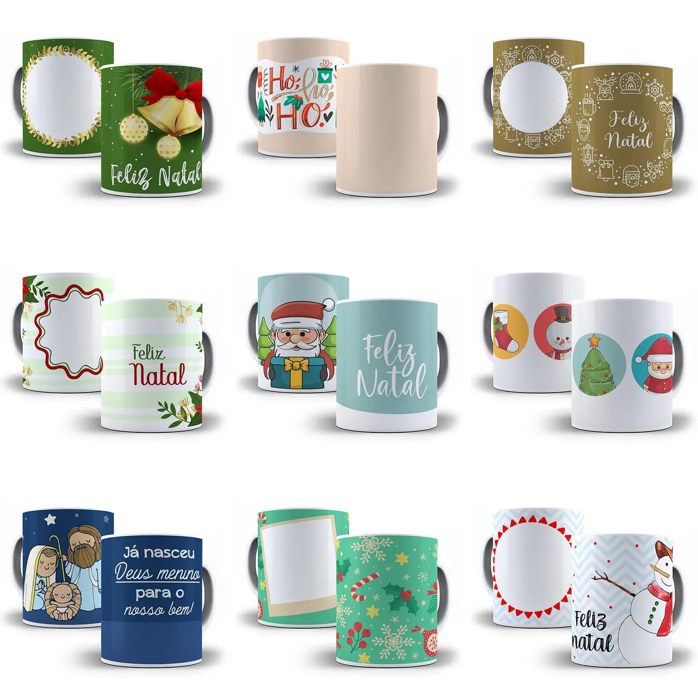 Artes para Caneca e Body Sublimação Natal  Corel Draw + Jpg  2